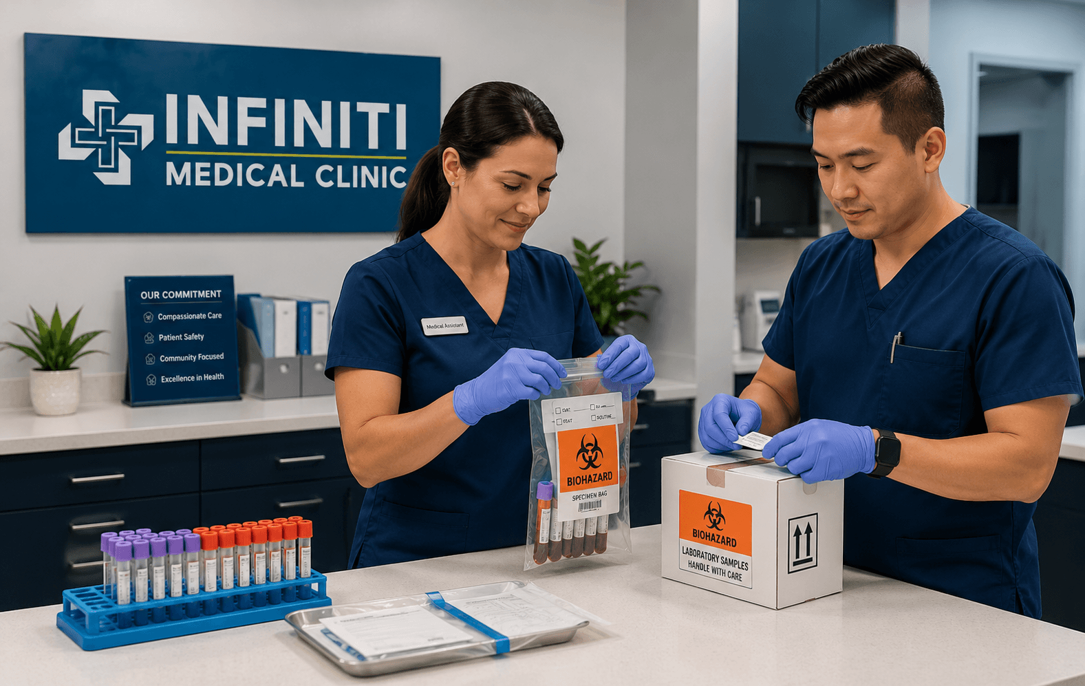 Lab sample coordination Calgary - Infiniti Medical Clinic
