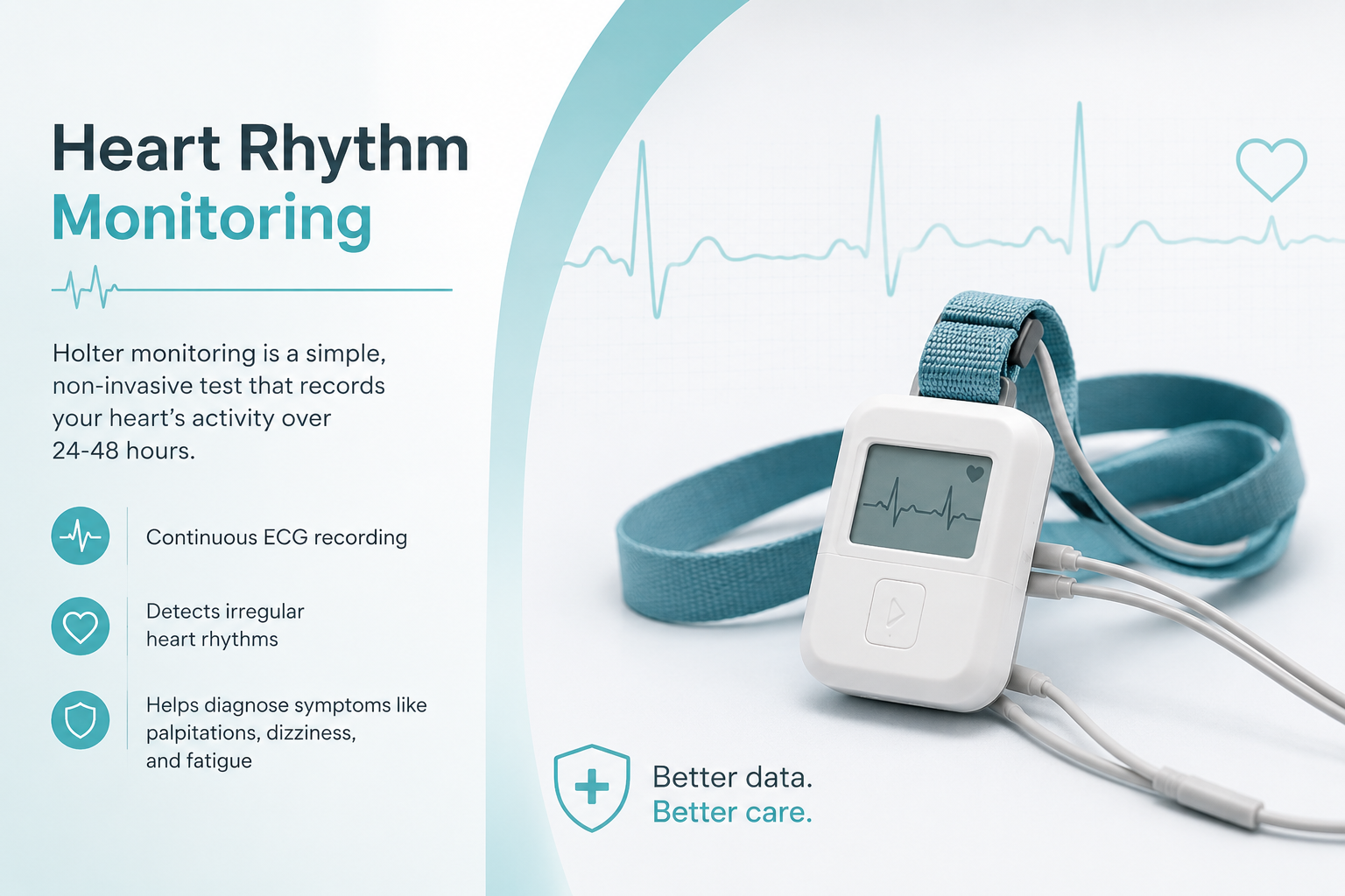 Heart rhythm monitoring concept for Holter monitor testing Calgary